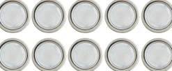 10 spots encastrable Coldstrip LED intégrée 4.9W IP65 et IP67 GoodHome argent lumière bleue