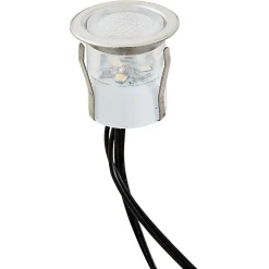 10 spots encastrable Coldstrip LED intégrée 4.9W IP65 et IP67 GoodHome argent lumière bleue