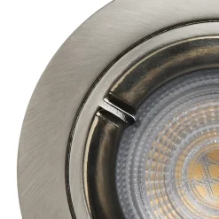 3 spots encastrables Caius GU10 blanc neutre IP44 345lm 4.7W Ø8.5xH.10.1cm chrome GoodHome