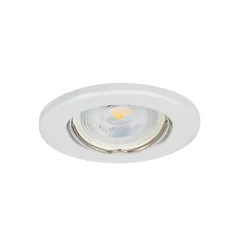 5 spots encastrables Chancey GU10 blanc chaud IP20 345lm 3.4W Ø8.5xH.2.8cm blanc GoodHome