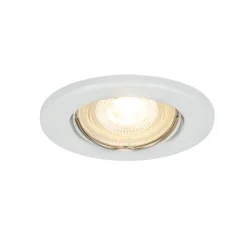 5 spots encastrables Chancey GU10 blanc chaud IP20 345lm 3.4W Ø8.5xH.2.8cm blanc GoodHome