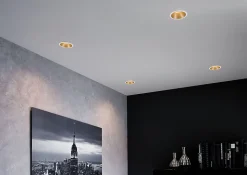 3 spots encastrables Cole LED intégrée blanc chaud IP44 3x470lm Ø8cm doré finition blanche Paulmann