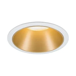 3 spots encastrables Cole LED intégrée blanc chaud IP44 3x470lm Ø8cm doré finition blanche Paulmann