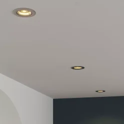 3 spots encastrables Debye GU10 blanc chaud IP20 dimmable 520lm 5.8W Ø8.5xH.9.4cm chrome GoodHome