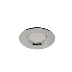 3 spots encastrables Etana LED intégrée blanc chaud IP65 410lm 4.7W Ø8.5cmxH.3.1cm métal chrome GoodHome