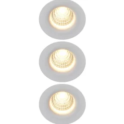 3 spots encastrables Hobson LED intégrée blanc chaud IP20 dimmable 450lm 6.1W Ø8.8xH.5.3cm blanc GoodHome