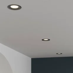 3 spots encastrables Hobson LED intégrée blanc neutre IP20 dimmable 450lm 6.1W Ø8.8xH.5.3cm noir GoodHome