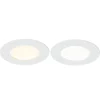 3 spots encastrables Karluk LED intégrée variation de blancs IP65 500lm 6.5W Ø8xH.2,4cm blanc GoodHome