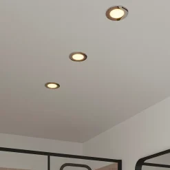 3 spots encastrables Leavitt LED intégrée blanc chaud IP44 300lm 4.5W Ø8.5xH.4.7cm chrome GoodHome