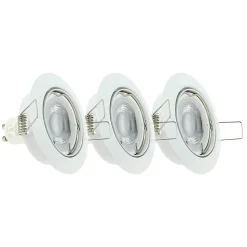 3 spots encastrables LED integrée blanc neutre IP20 4000K 345lm 4W rond Xanlite