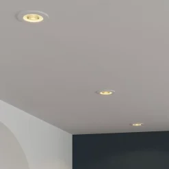 3 spots encastrables Ostwald LED intégrée blanc chaud IP20 310lm 4.5W Ø8.5xH.4.7cm blanc GoodHome