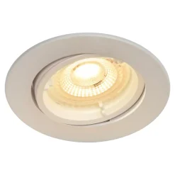10 spots encastrables Salk GU10 blanc chaud IP20 450lm 4.9W Ø8.5xH.9.4cm blanc GoodHome