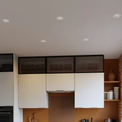 10 spots encastrables Salk GU10 blanc chaud IP20 450lm 4.9W Ø8.5xH.9.4cm blanc GoodHome