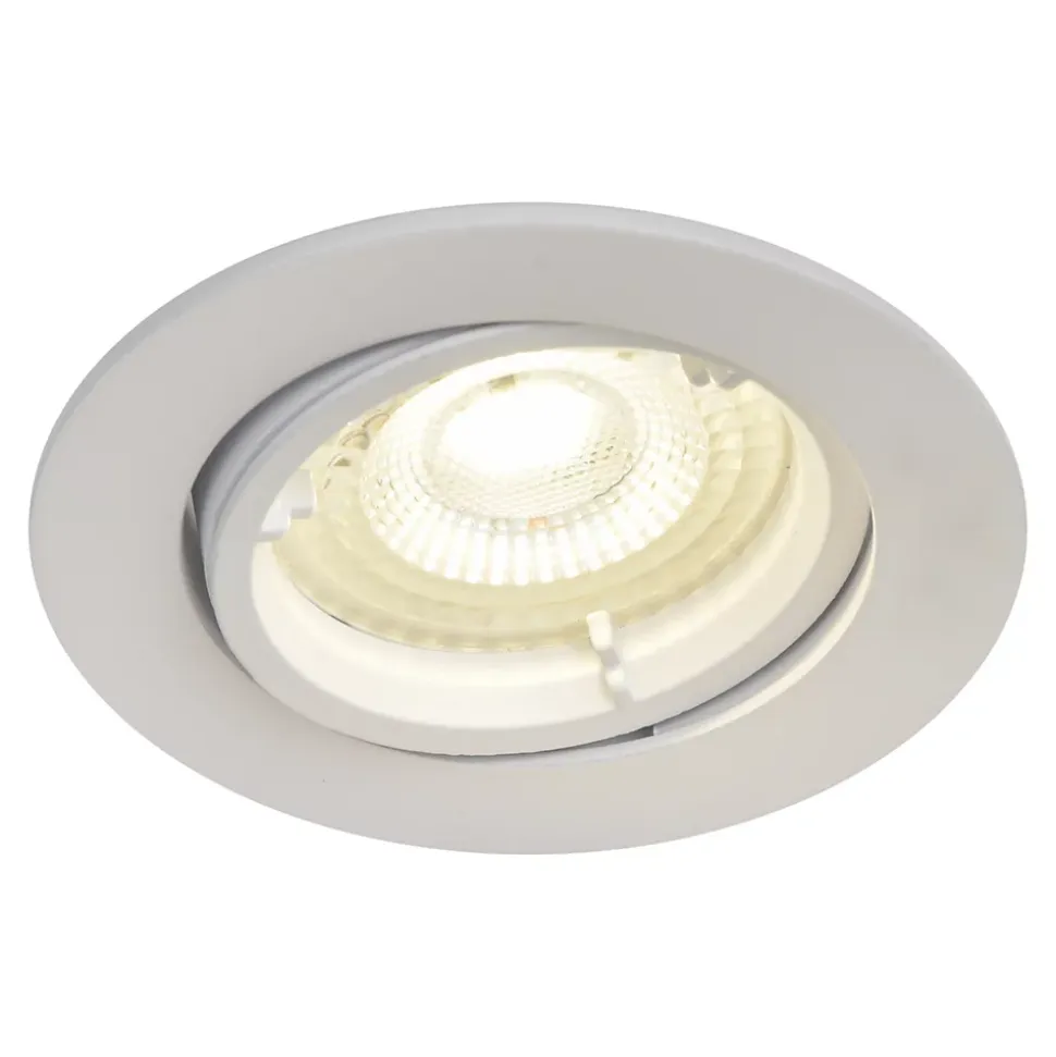 10 spots encastrables Salk GU10 blanc neutre IP20 450lm 4.9W Ø8.5xH.9.4cm blanc GoodHome