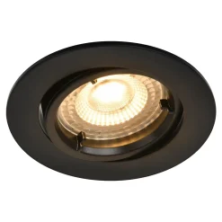 3 spots encastrables Salk GU10 blanc chaud IP20 450lm 4.9W Ø8.5xH.9.4cm noir GoodHome