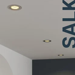 3 spots encastrables Salk GU10 blanc chaud IP20 450lm 4.9W Ø8.5xH.9.4cm chrome GoodHome