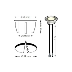 10 Spots LED à Encastrer - Blanc Chaud - Transformateur 30W - SOFIA - Plug & Play - Dimmable
