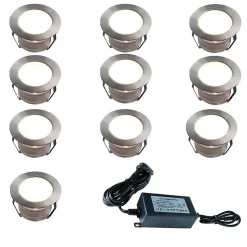 10 Spots LED à Encastrer - Blanc Chaud - Transformateur 30W - SOFIA - Plug & Play - Dimmable