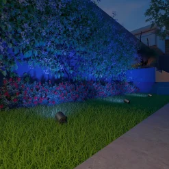 3 spots LED à piquer connectés Smart RGBW IP44 2,8W 390lm Calex