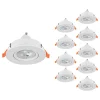 10 spots LED encastrables blanc IP20 GU10 345lm 5W blanc froid Eglo