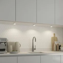 3 spots Ledyard LED intégrée blanc neutre IP20 200lm 2W Ø6,4xH.2cm blanc GoodHome