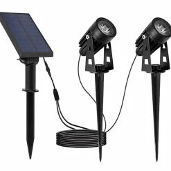 2 Spots solaires connectés ROUNDY Blanc froid 200LM