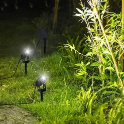 2 Spots solaires connectés ROUNDY Blanc froid 200LM