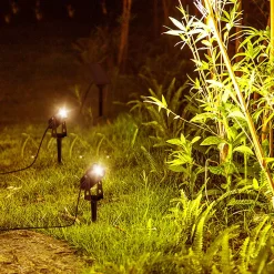 4 Spots solaires connectés ROUNDY Blanc chaud 200LM