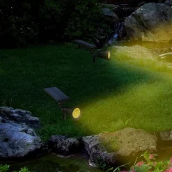 2 Spots solaires projecteurs SPIKY Blanc chaud 100LM