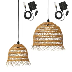 2 Suspensions nomades HAWAII SOLAR H35 H45cm