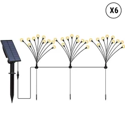 18 Torches solaires 180 boules connectées LYRA FAMILY H70cm