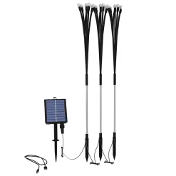 9 Torches solaires 90 boules connectées LYRA FAMILY H70cm