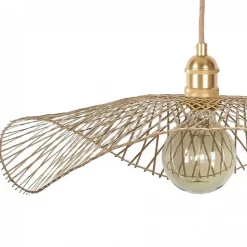 Abat jour bambou ombrelle ajourée (65 cm - Naturel)