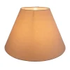 Abat jour Causia blanc polyester coton diametre bas 50 haut 22 hauteur 33 pour lampe de table