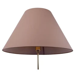 Abat jour Causia blanc polyester coton diametre bas 50 haut 22 hauteur 33 pour lampe de table