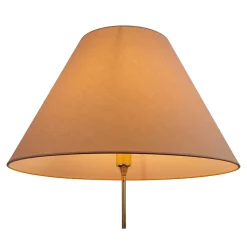 Abat jour Causia blanc polyester coton diametre bas 50 haut 22 hauteur 33 pour lampe de table