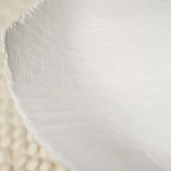 Abat jour en papier mâché (L 44xP 41xH 7 cm - Blanc)