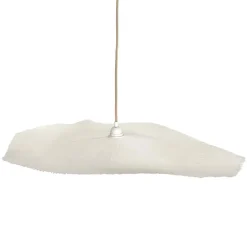 Abat jour en papier mâché (L 82xP 78xH 7 cm - Blanc)