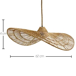 Abat jour naturel seul MARBELLA H14cm