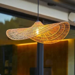 Abat jour naturel seul MARBELLA H14cm