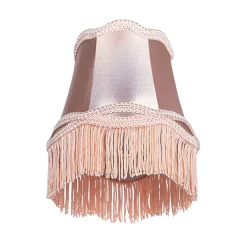 Abat-jour à pince en tissu rose 12 cm - Granny