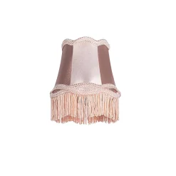 Abat-jour à pince en tissu rose 12 cm - Granny