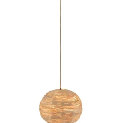 Abat-jour à suspendre en bois Naturel 45x45x40cm