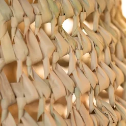 Abat-jour cône feuilles de palmier (50x40 cm - Naturel)