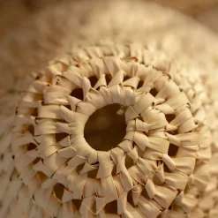 Abat-jour cône feuilles de palmier (30x30 cm - Naturel)