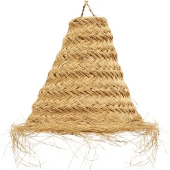 Abat-jour cône fibre de palmier (40x40 cm - Naturel)
