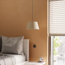 Abat-jour conique beige Ø30cm GoodHome Lokombi