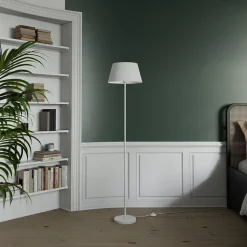 Abat-jour conique blanc Ø35cm GoodHome Lokombi