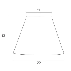 Abat-jour conique en toile de jute beige lin Ø22cm Corep