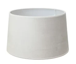 Abat-jour conique en velours Blanc Ø28cm Seynave